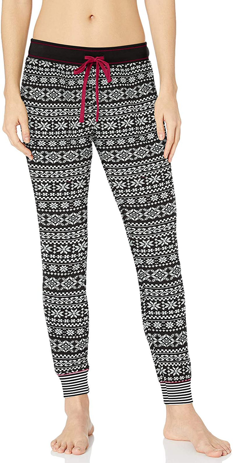Mae Women's Vintage Thermal Henley Long Sleeve Top with Jogger Pajama Set Apparel & Accessories > Clothing > Sleepwear & Loungewear > Pajamas Mae   