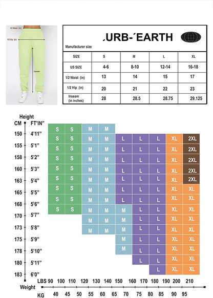 URBEARTH Womens Casual Comfy Sweatpants High Waisted Drawstring Sweat Pants Winter Cinch Bottom Joggers with Pocket Apparel & Accessories > Clothing > Activewear Kylie Max   