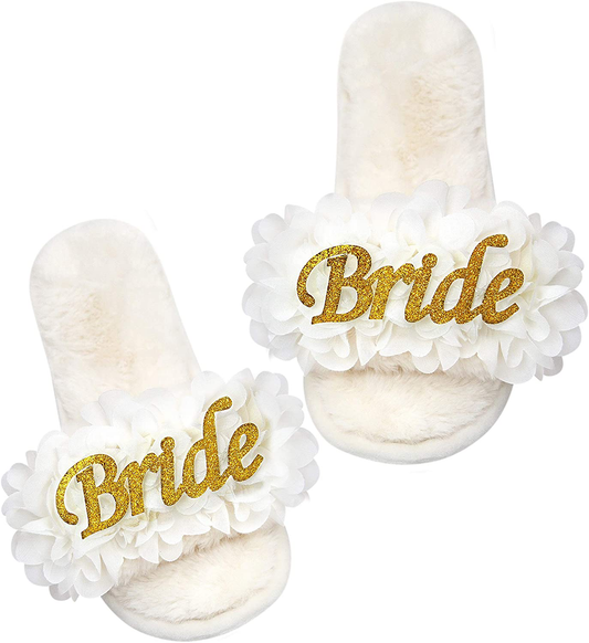 PGN ART Women’S Bride Slippers for Bride to Be Wedding Bridal Shower Bachelorette Party Engagement Bridesmaid Gifts Apparel & Accessories > Clothing > Sleepwear & Loungewear > Robes Kylie Max   