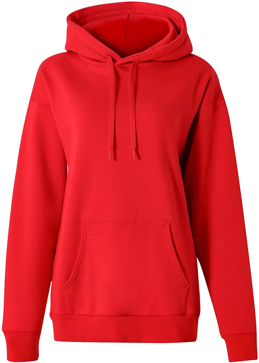 Women'S Basic Pullover Hoodie Loose Fit Ultra Soft Fleece Hooded Sweatshirt with Pockets Apparel & Accessories > Clothing > Activewear Kylie Max   