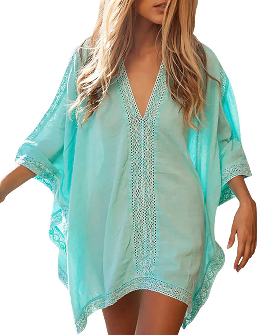 Loritta Womens Beach Bathing Suit Swim Bikini Swimsuit Oversized Cover up Dresses Apparel & Accessories > Clothing > Swimwear Kylie Max   