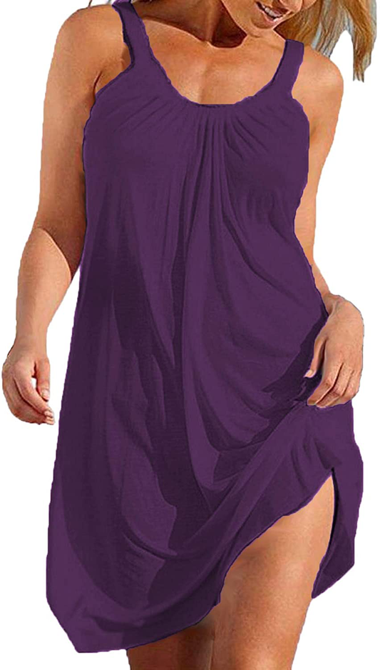 Bluetime Women'S Beach Bathing Suit Swimsuit Cover Ups Swimwear Summer Halter Dress Apparel & Accessories > Clothing > Swimwear Kylie Max   