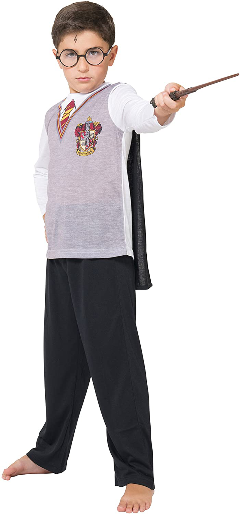 Harry Potter Boys' Big Ls Gryffindor Uniform with Cape 3 Piece Pj Set Apparel & Accessories > Clothing > Sleepwear & Loungewear > Pajamas Kylie Max   