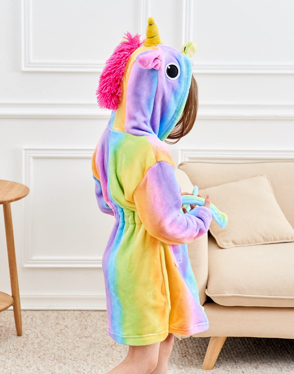 Doctor Unicorn Soft Unicorn Hooded Bathrobe Sleepwear - Unicorn Gifts for Girls Apparel & Accessories > Clothing > Sleepwear & Loungewear > Robes Kylie Max   