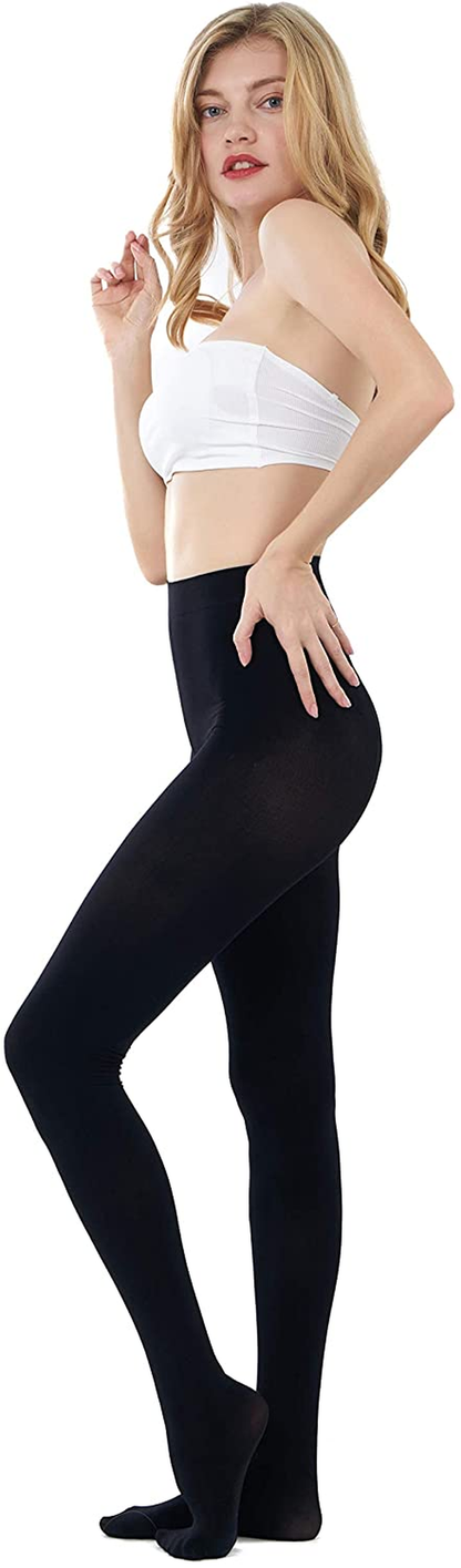 Cozywow Run Resistant 80D Soft Solid Color Semi Opaque Footed Tights High Waist Apparel & Accessories > Clothing > Underwear & Socks > Shapewear CozyWow   