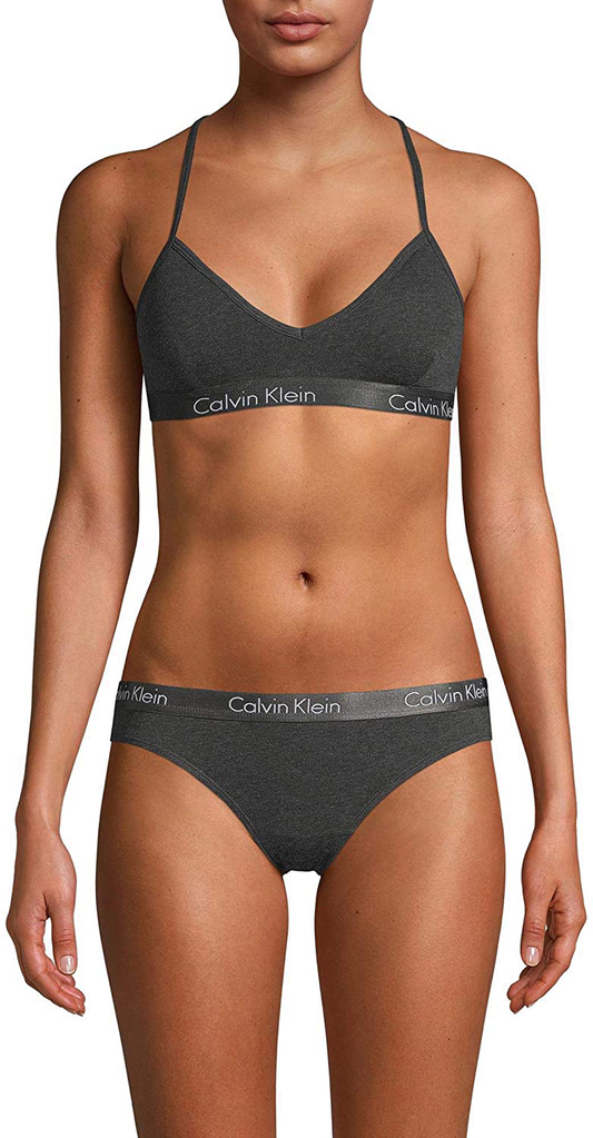 Calvin Klein Women'S Motive Cotton Lightly Lined Bralette Apparel & Accessories > Clothing > Underwear & Socks > Bras Kylie Max   
