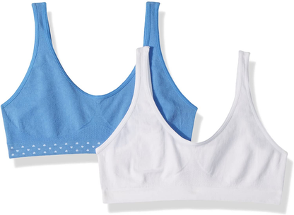 Hanes Big Girls Seamless Comfortflex Fit Cozy Pullover Bra 2-Pack Apparel & Accessories > Clothing > Underwear & Socks > Bras Kylie Max   