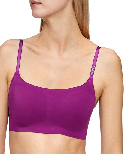 Calvin Klein Women's Invisibles Comfort Seamless Adjustable Skinny Strap Bralette Bra Apparel & Accessories > Clothing > Underwear & Socks > Bras Calvin Klein Loyal Medium 