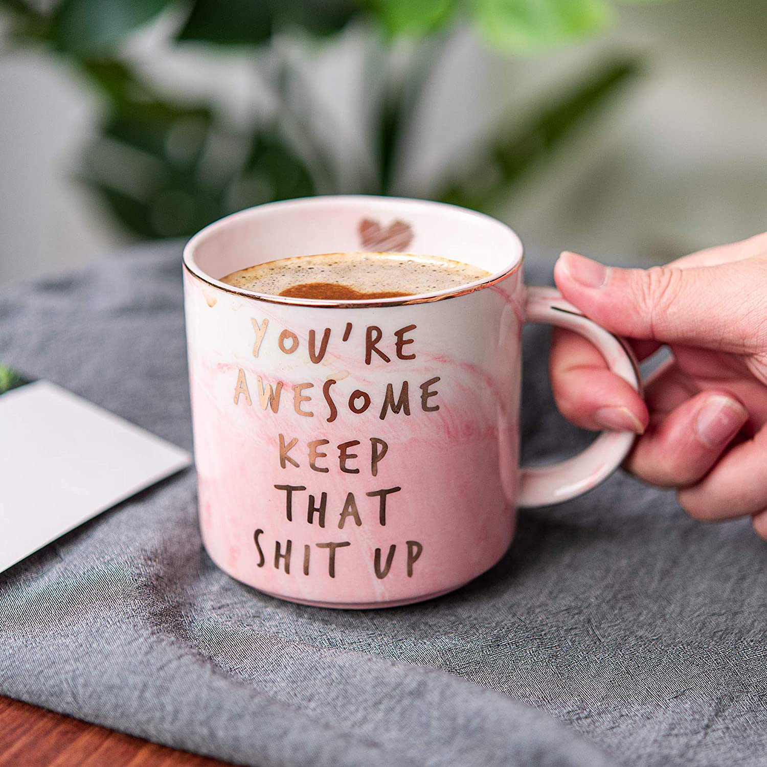 Thank You Gifts - Funny Inspirational, Thoughtful, Birthday, Friendship, New Job Gifts Ideas for Women Friends, Coworkers, Boss, Employee - Graduation Gifts for Her - Ceramic Coffee Cup Arts & Entertainment > Party & Celebration > Gift Giving Hendson   