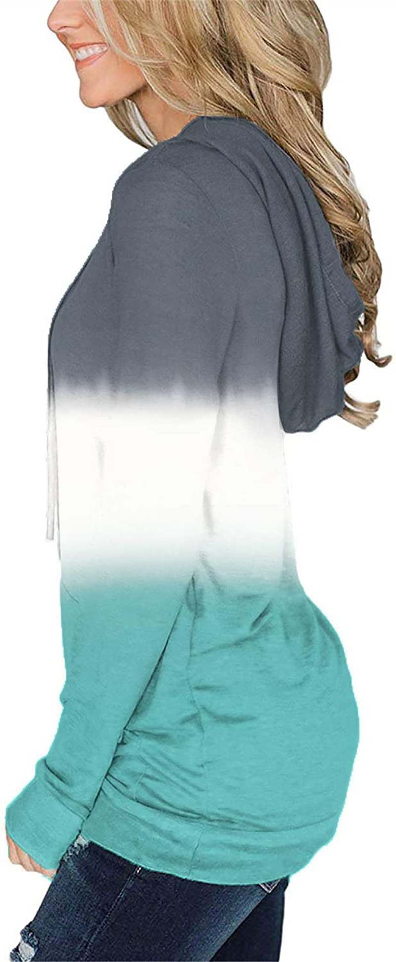 Onlypuff Womens Hoodie Sweatshirts Casual Tunic Tops Long Sleeve Hoody with Kangaroo Pockets Apparel & Accessories > Clothing > Activewear Kylie Max   