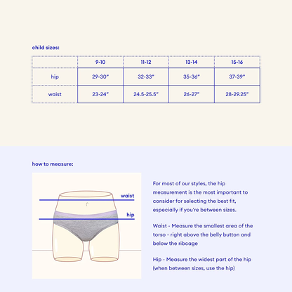 Thinx (BTWN) Bikini Panties | Period Underwear for Teen Girls | Menstrual Underwear | Super Absorbency Apparel & Accessories > Clothing > Underwear & Socks > Underwear Thinx BTWN   
