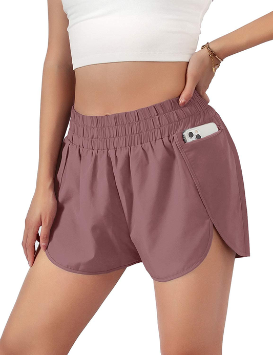 Blooming Jelly Women'S Quick-Dry Running Shorts Workout Sport Layer Active Shorts with Pockets 1.75" Apparel & Accessories > Clothing > Shorts Kylie Max   