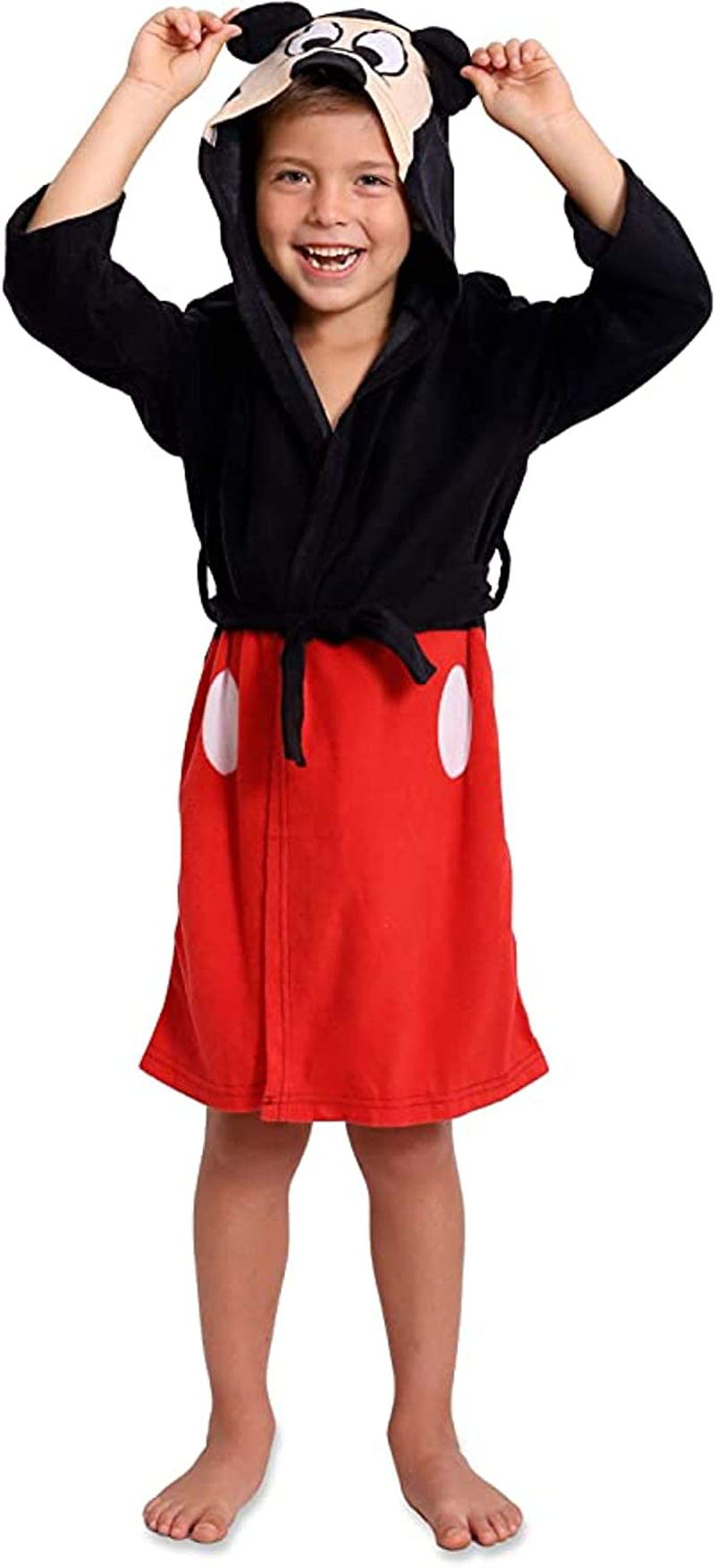Disney Boys' Toddler Mickey Mouse Luxe Plush Robe Apparel & Accessories > Clothing > Sleepwear & Loungewear > Robes Kylie Max   