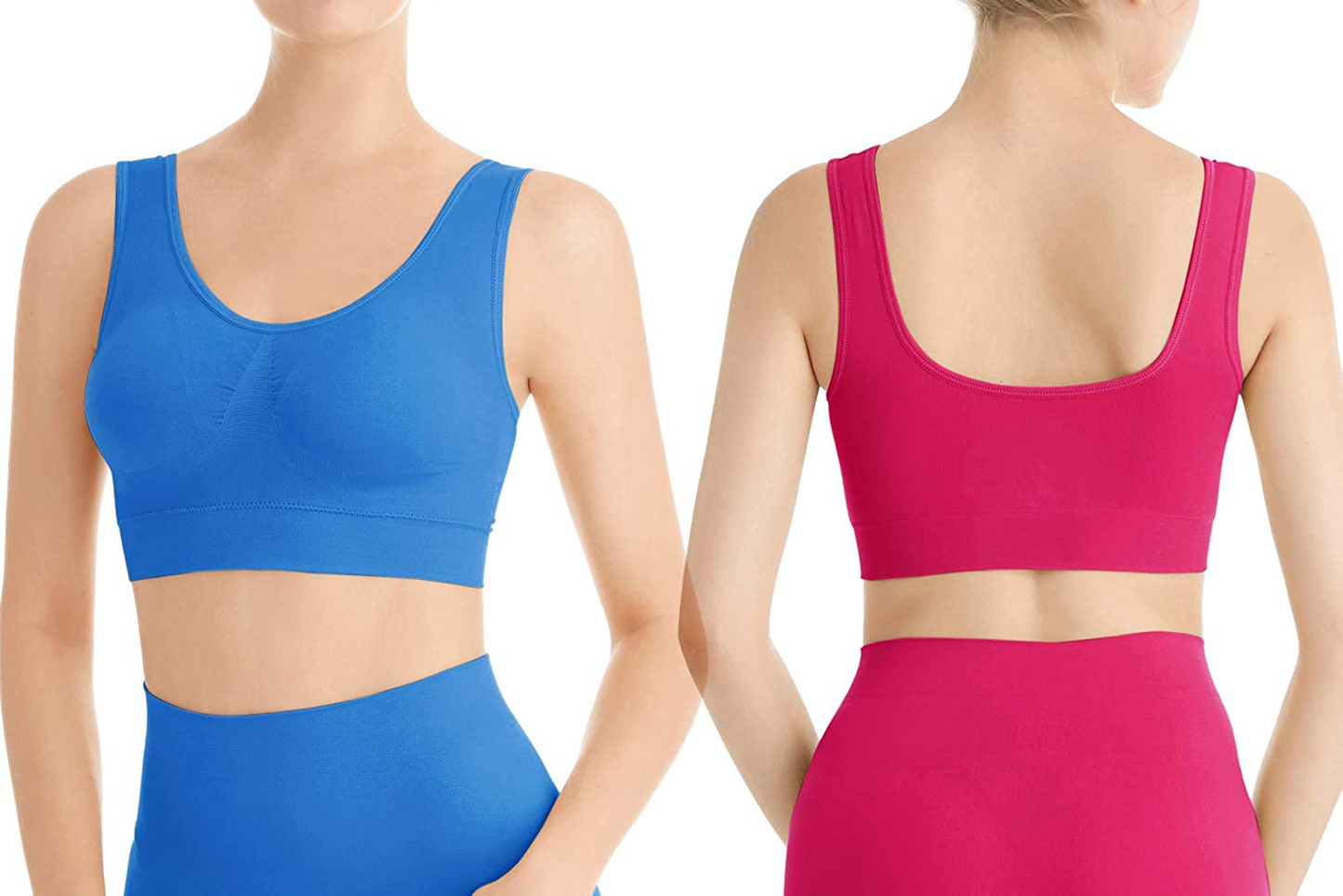 Lemef 3-Pack Seamless Sports Bra Wirefree Yoga Bra with Removable Pads for Women Apparel & Accessories > Clothing > Underwear & Socks > Bras Kylie Max   