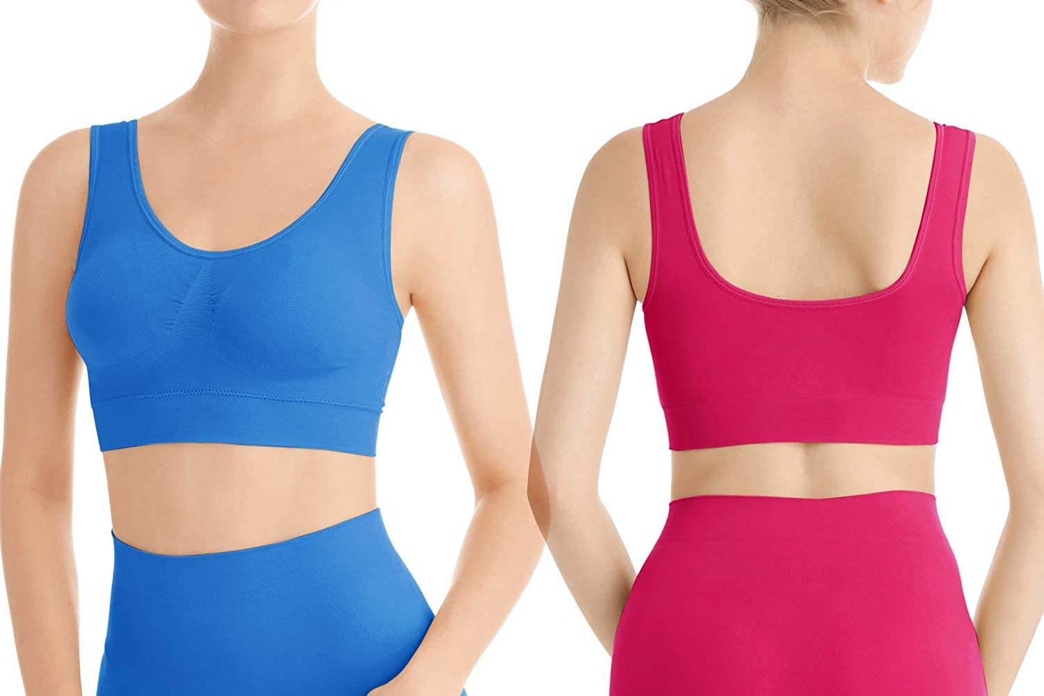 Lemef 3-Pack Seamless Sports Bra Wirefree Yoga Bra with Removable Pads for Women Apparel & Accessories > Clothing > Underwear & Socks > Bras Kylie Max   