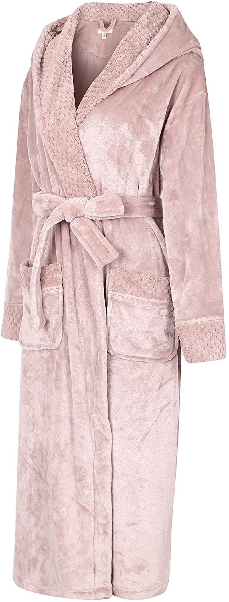 Richie House Women'S Plush Soft Warm Fleece Bathrobe Robe RH1591 Apparel & Accessories > Clothing > Sleepwear & Loungewear > Robes Kylie Max   