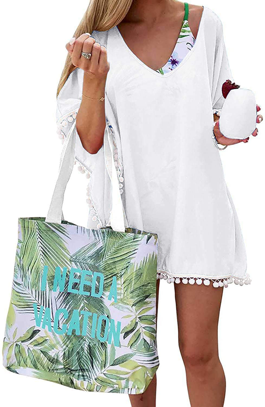 Chalier Bathing Suit Coverups for Women Chiffon Swimwear Bikini Swimsuit Beach Cover Ups Apparel & Accessories > Clothing > Swimwear Kylie Max   