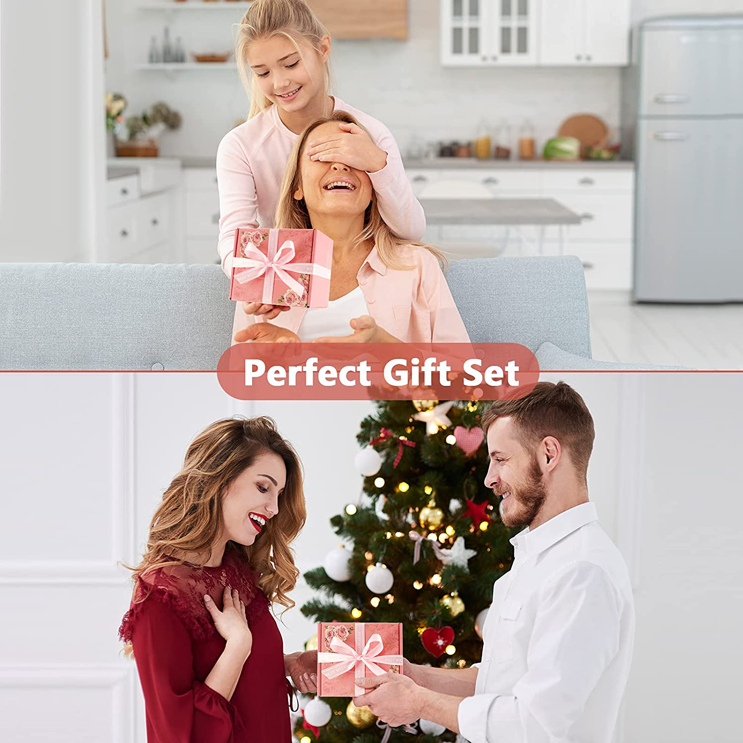 Gifts for Women Birthday Unique - Funny Insulated Wine Tumblers Rose Gold and Candles 2 Pack and Bath Loofah XL Bath Set - Unique Gifts for Women - Mom Sister Friends Female Grandma Birthday Gifts Arts & Entertainment > Party & Celebration > Gift Giving TODAYEER   