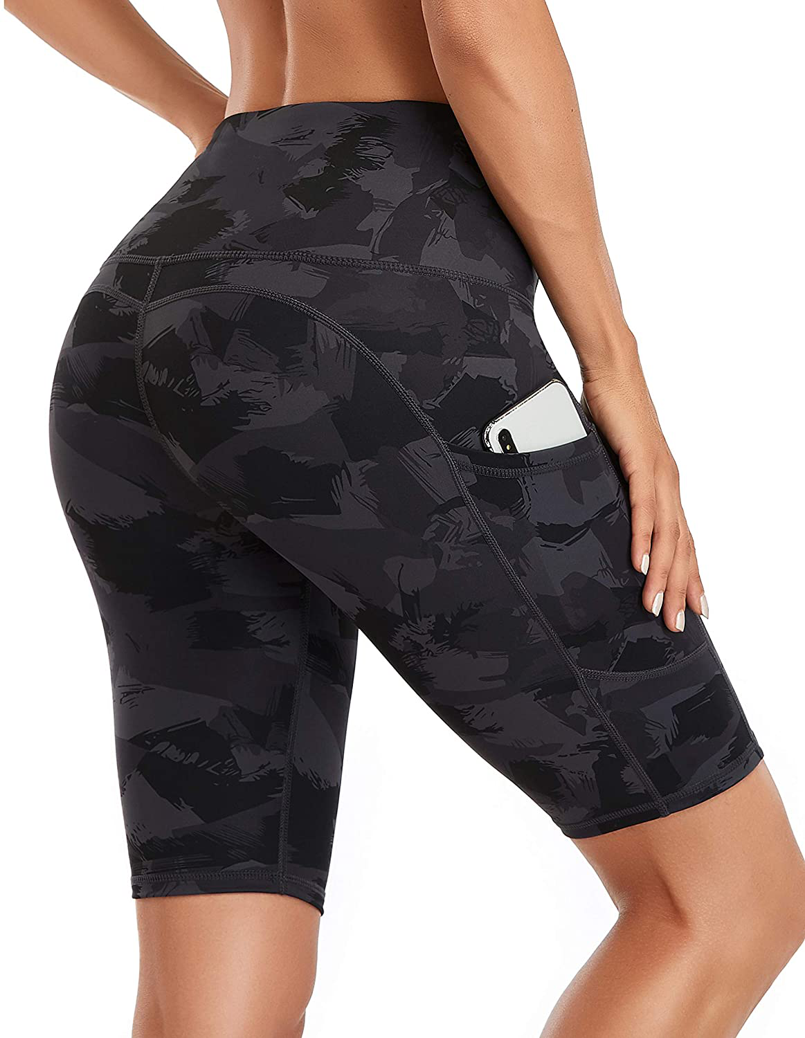 Oalka Women'S Short Yoga Side Pockets High Waist Workout Running Shorts Apparel & Accessories > Clothing > Shorts Kylie Max   