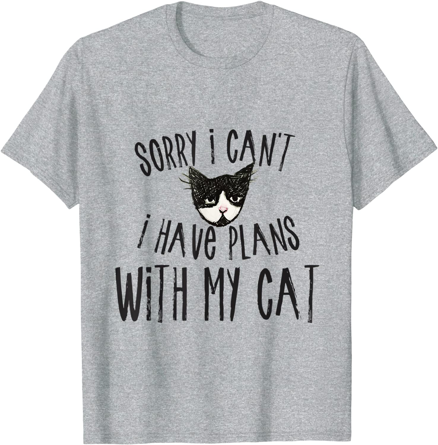 Sorry I can't I have plans with my Cat T-Shirt Arts & Entertainment > Party & Celebration > Gift Giving Caterpillar Heather Grey Men 3XL