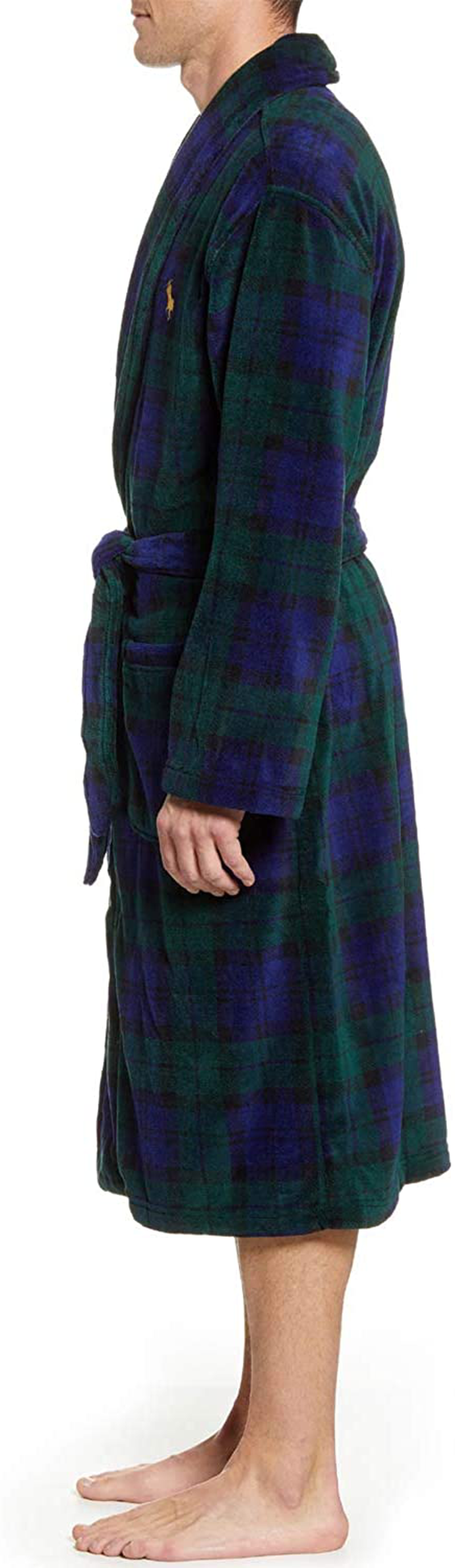 Polo Ralph Lauren Men'S Microfiber Plush Long Sleeve Shawl Collar Robe Apparel & Accessories > Clothing > Sleepwear & Loungewear > Robes Kylie Max   