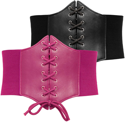 GRACE KARIN Lace-Up Cinch Belt Tied Corset Elastic Waist Belt Apparel & Accessories > Clothing Accessories > Belts GRACE KARIN   