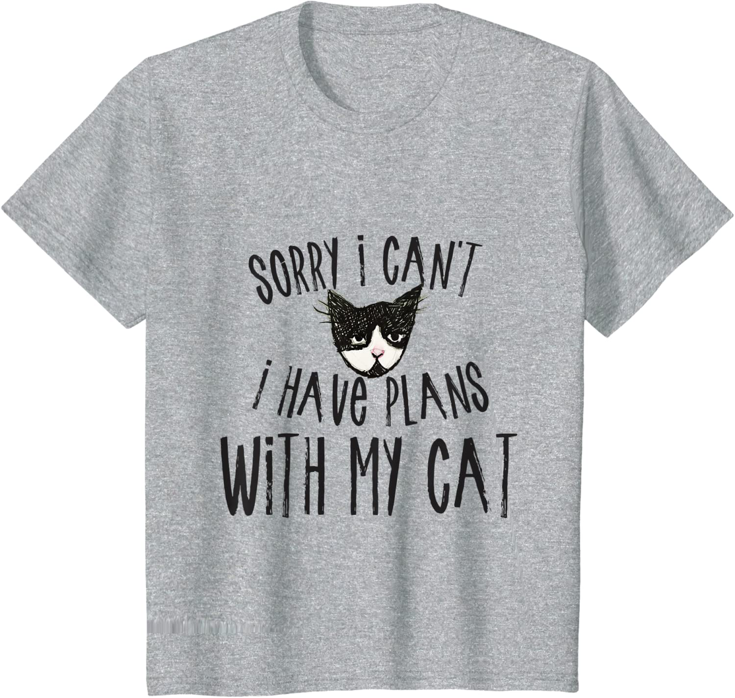 Sorry I can't I have plans with my Cat T-Shirt Arts & Entertainment > Party & Celebration > Gift Giving Caterpillar Heather Grey Youth Kids 4