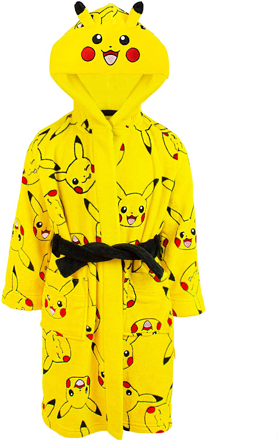 Pokemon Dressing Gown Boys Girls Pikachu Kids Pocket Bathrobe Apparel & Accessories > Clothing > Sleepwear & Loungewear > Robes Kylie Max   