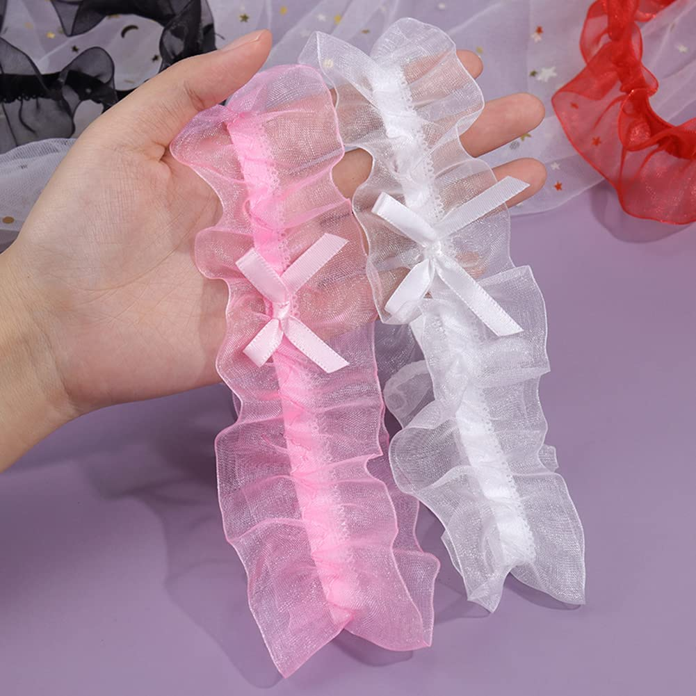 Lace Wedding Garter Bridal Ribbon Bowknot Garter Lace Belt Leg Neck Ring Set for Women Girls Favor Apparel & Accessories > Clothing > Underwear & Socks > Lingerie Lockban   