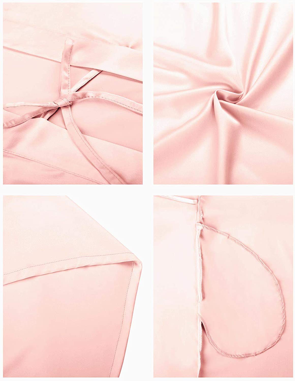 SIORO Long Silk Robe for Women Kimono Satin Bridesmaids Robes Lightweight Soft Sleepwear Full Length Bathrobe US4-12 Apparel & Accessories > Clothing > Sleepwear & Loungewear > Robes KYLIE MAX   