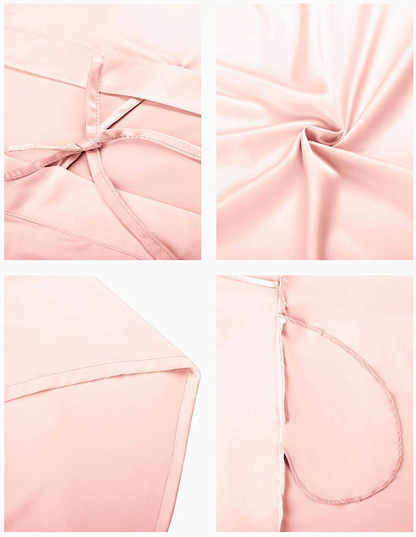 SIORO Long Silk Robe for Women Kimono Satin Bridesmaids Robes Lightweight Soft Sleepwear Full Length Bathrobe US4-12 Apparel & Accessories > Clothing > Sleepwear & Loungewear > Robes KYLIE MAX   