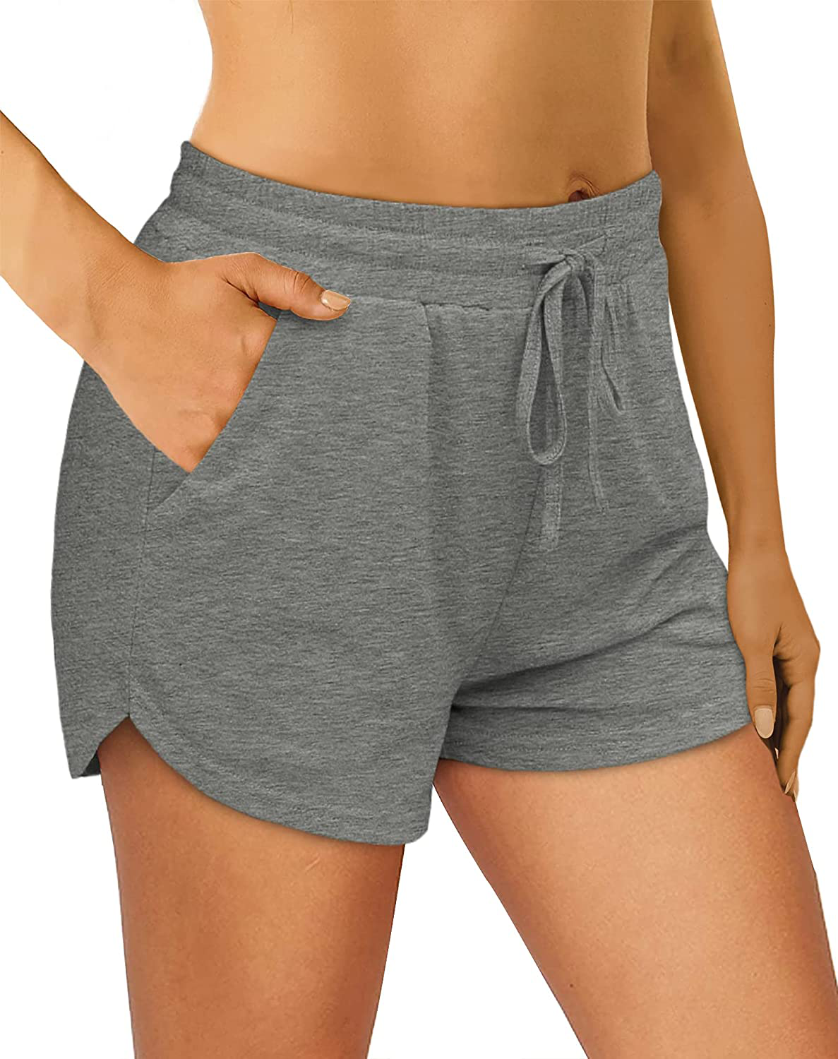 OFEEFAN Womens Athletic Shorts Running Dolphin Shorts with Pockets and Drawstring Apparel & Accessories > Clothing > Shorts Kylie Max   