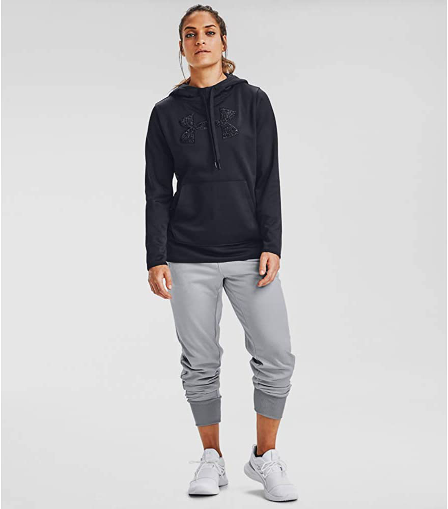 Under Armour Women'S Fleece Big Logo Chenille/Shine Hoodie Apparel & Accessories > Clothing > Activewear Kylie Max   