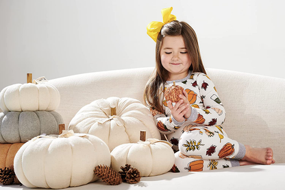 Mud Pie Kids Children'S Unisex Pumpkin Spice Pajama Set, Multi Apparel & Accessories > Clothing > Sleepwear & Loungewear > Pajamas Kylie Max   