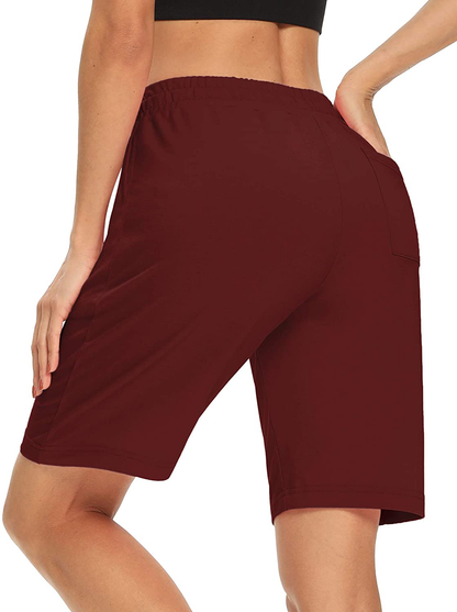 DIBAOLONG Womens Yoga Shorts Loose Comfy Drawstring Lounge Bermuda Shorts with 3 Pockets Apparel & Accessories > Clothing > Shorts Kylie Max   
