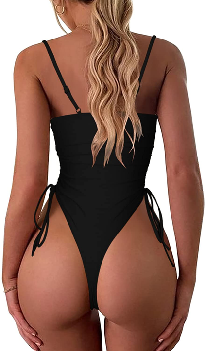 Ioiom Womens Sexy High Waisted One Piece Swimsuit Tummy Control Swimwear Apparel & Accessories > Clothing > Swimwear Kylie Max   