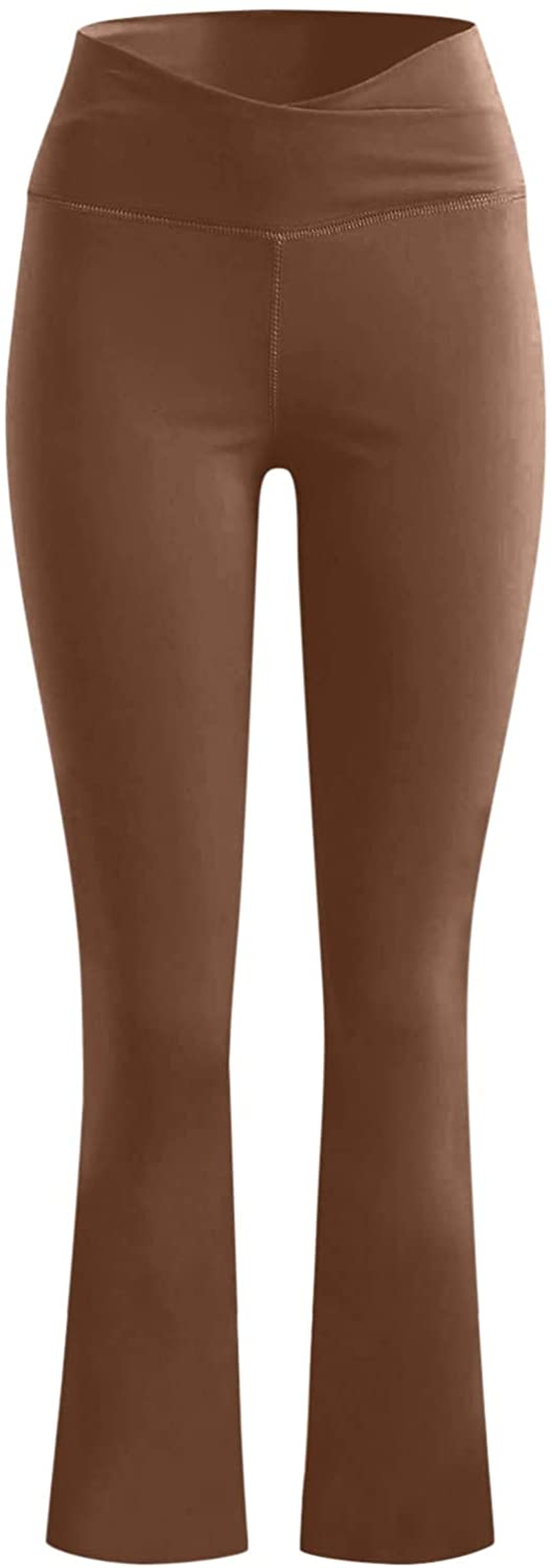 Burband Womens Bootcut Yoga Pants Tummy Control Non See through High Waisted Lounge Pants Bootleg Work Pants Dress Pants Apparel & Accessories > Clothing > Underwear & Socks > Shapewear Burband   