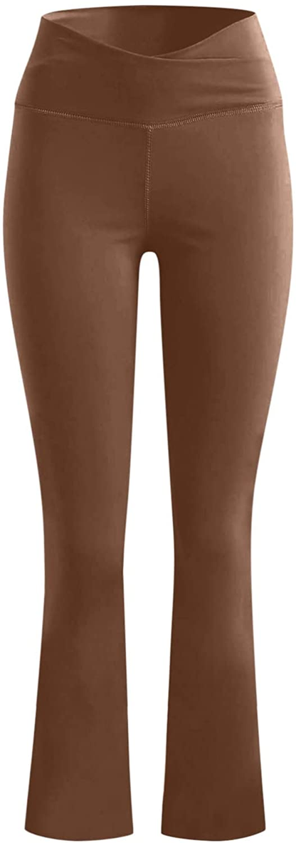 Burband Womens Bootcut Yoga Pants Tummy Control Non See through High Waisted Lounge Pants Bootleg Work Pants Dress Pants Apparel & Accessories > Clothing > Underwear & Socks > Shapewear Burband   