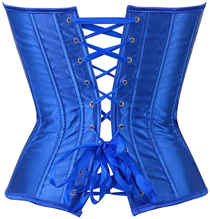 NIYIGEJI Satin Sexy Strong Boned Corset Lace up Overbust Waist Cincher Bustier Bodyshaper Top Apparel & Accessories > Clothing > Underwear & Socks > Lingerie NIYIGEJI   