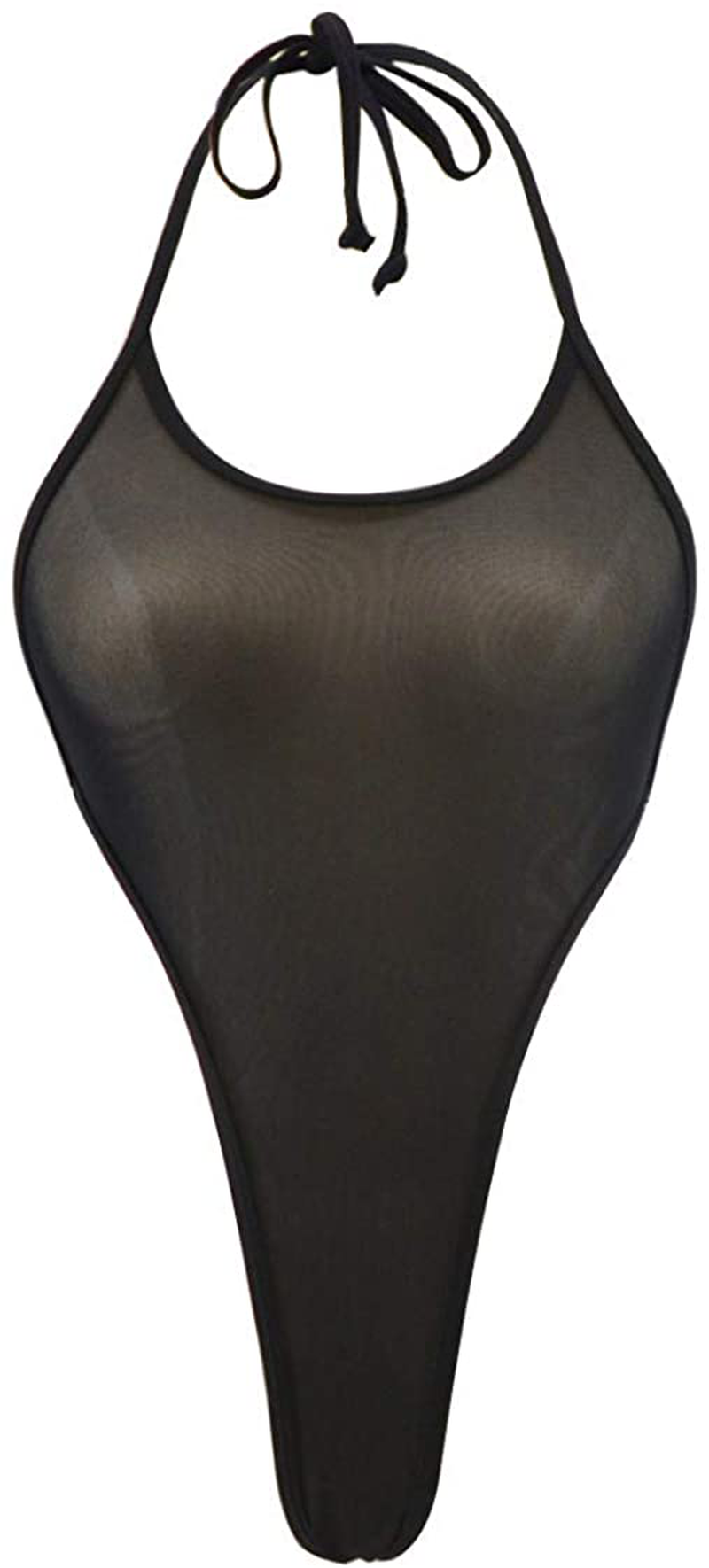 SHERRYLO See through One Piece Swimsuit High Cut Micro Monokini Bikini Mini Mesh Transparent Bathing Suit Apparel & Accessories > Clothing > Swimwear Kylie Max   