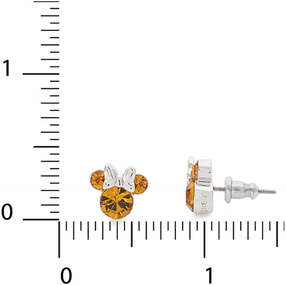 Disney Minnie Mouse Birthstone Jewelry, Silver Plated Crystal Stud Earrings for Women and Girls Arts & Entertainment > Party & Celebration > Gift Giving Disney   