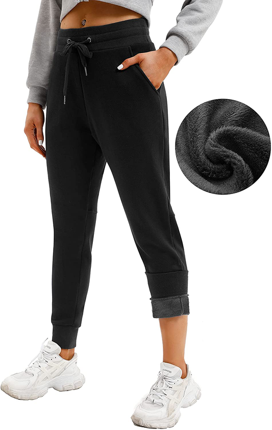 IUGA Fleece Womens Joggers with Pockets Winter Fleece Lined Sweatpants Women Warm Sherpa Lined Pants Women Apparel & Accessories > Clothing > Activewear Kylie Max   