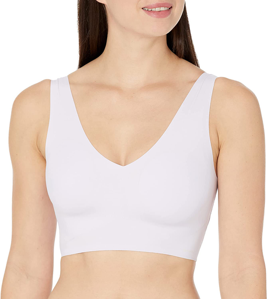 Calvin Klein Women'S Invisibles Comfort Seamless Lightly Lined V Neck Bralette Bra Apparel & Accessories > Clothing > Underwear & Socks > Bras Kylie Max   