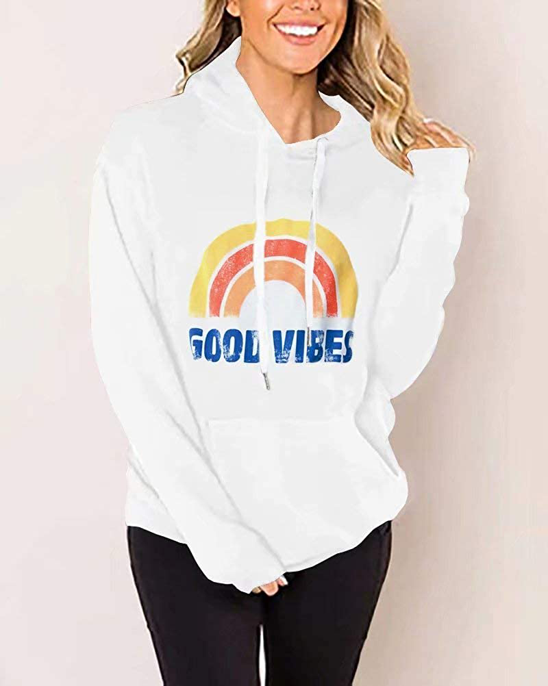 LACOZY Women'S Hoodies Long Sleeve Shirt Casual Graphic Tee Shirt Fall Clothes for Women Tops Blouse Apparel & Accessories > Clothing > Activewear Kylie Max   
