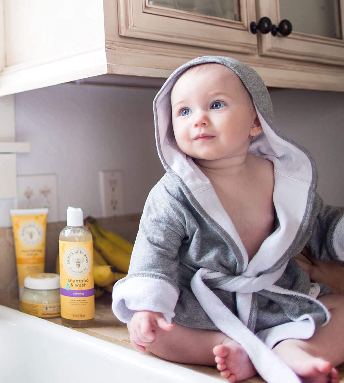 Burt'S Bees Baby Baby-Girls Bathrobe, Infant Hooded Robe, Absorbent Knit Terry, 100% Organic Cotton, 0-9 Months Apparel & Accessories > Clothing > Sleepwear & Loungewear > Robes Kylie Max   