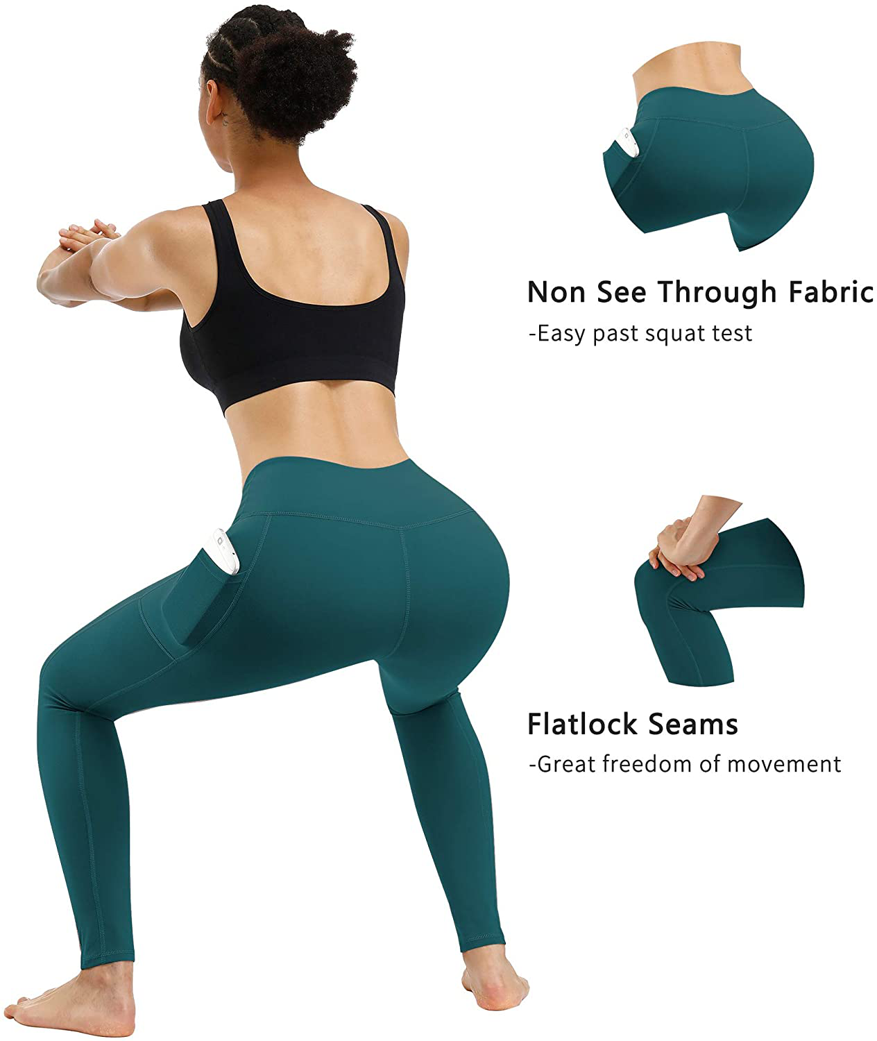 Fengbay 2 Pack High Waist Yoga Pants, Pocket Yoga Pants Tummy Control Workout Running 4 Way Stretch Yoga Leggings Apparel & Accessories > Clothing > Activewear KYLIE MAX   