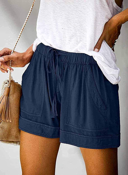 Wielsscca Womens Drawstring Shorts Summer Elastic Waist Casual Lightweight with Pockets Apparel & Accessories > Clothing > Shorts Kylie Max   