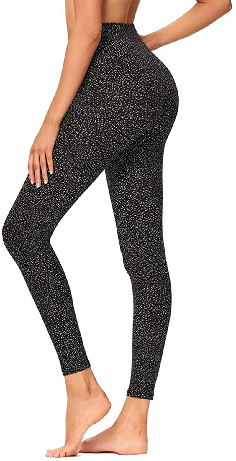 Gayhay High Waisted Leggings for Women - Soft Opaque Slim Tummy Control Printed Pants for Running Cycling Yoga Apparel & Accessories > Clothing > Activewear GAYHAY Black Dot Large-X-Large 