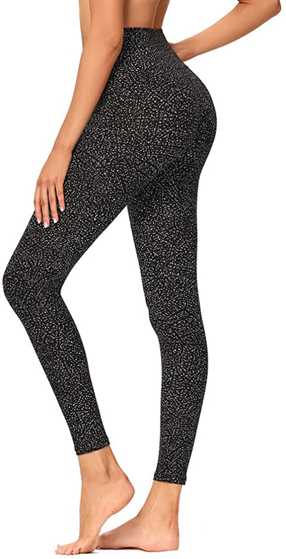 Gayhay High Waisted Leggings for Women - Soft Opaque Slim Tummy Control Printed Pants for Running Cycling Yoga Apparel & Accessories > Clothing > Activewear GAYHAY Black Dot Large-X-Large 