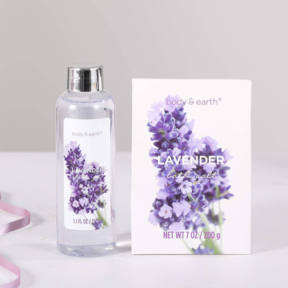 Gift Basket for Women - Bath Spa Baskets Gift Set for Women, Body & Earth 7 Pcs Lavender Bath Gifts for Birthday Mom Friend with Shower Gel, Bubble Bath, Bath Salts ,Body Lotion, Scented Candle Arts & Entertainment > Party & Celebration > Gift Giving BODY & EARTH   
